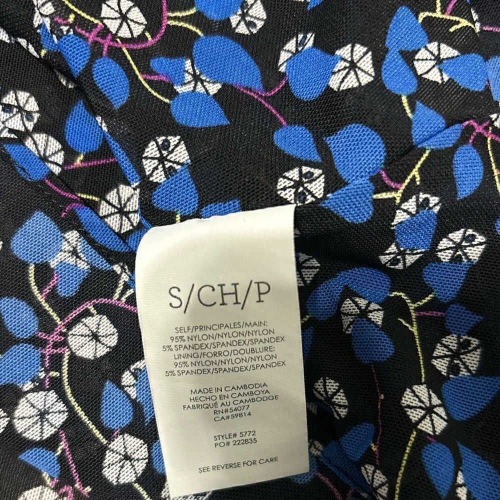 CAbi The Ten Dress floral double layer stretch long sleeve - Picture 5 of 8